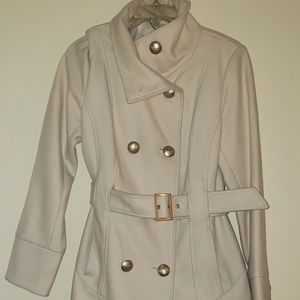 Guess- women's fit & flare/ double-breasted coat